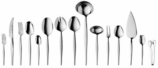 cm (8 1/4 ) 12x coffee/tea spoon 14,5 cm (5 3/4 ) 2x serving spoon 23 cm (9 ) 1x salad fork 23 cm (9 ) 1x salad spoon 23 cm (9 ) 1x soup ladle 31 cm (12 1/4 ) 1x gravy/sauce ladle 19
