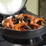 25 YEAR GUARANTEE Designed exclusively for AGA Cookshop, the extremely versatile paella pan, frypan, sauce pot and buffet pans feature an impact bonded base with a high conductivity aluminium