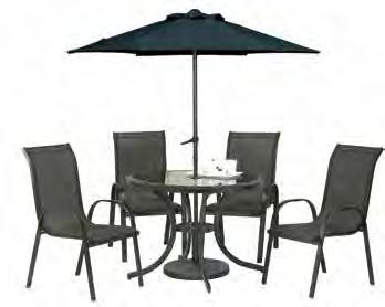 00 These two sets include Parasol and Base 4 Seater Round Mesh