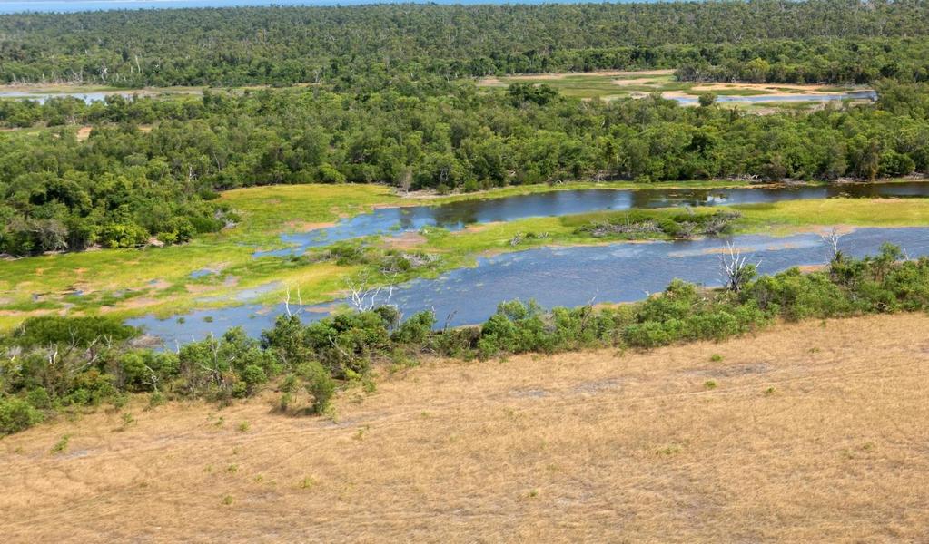Aerial shot of wetland Coburg Peninsula, Northern Territory MONTH of FEBRUARY 2016 1