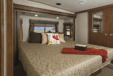 Space is a premium and our travel trailer bathrooms take it to the max - huge headroom, rounded