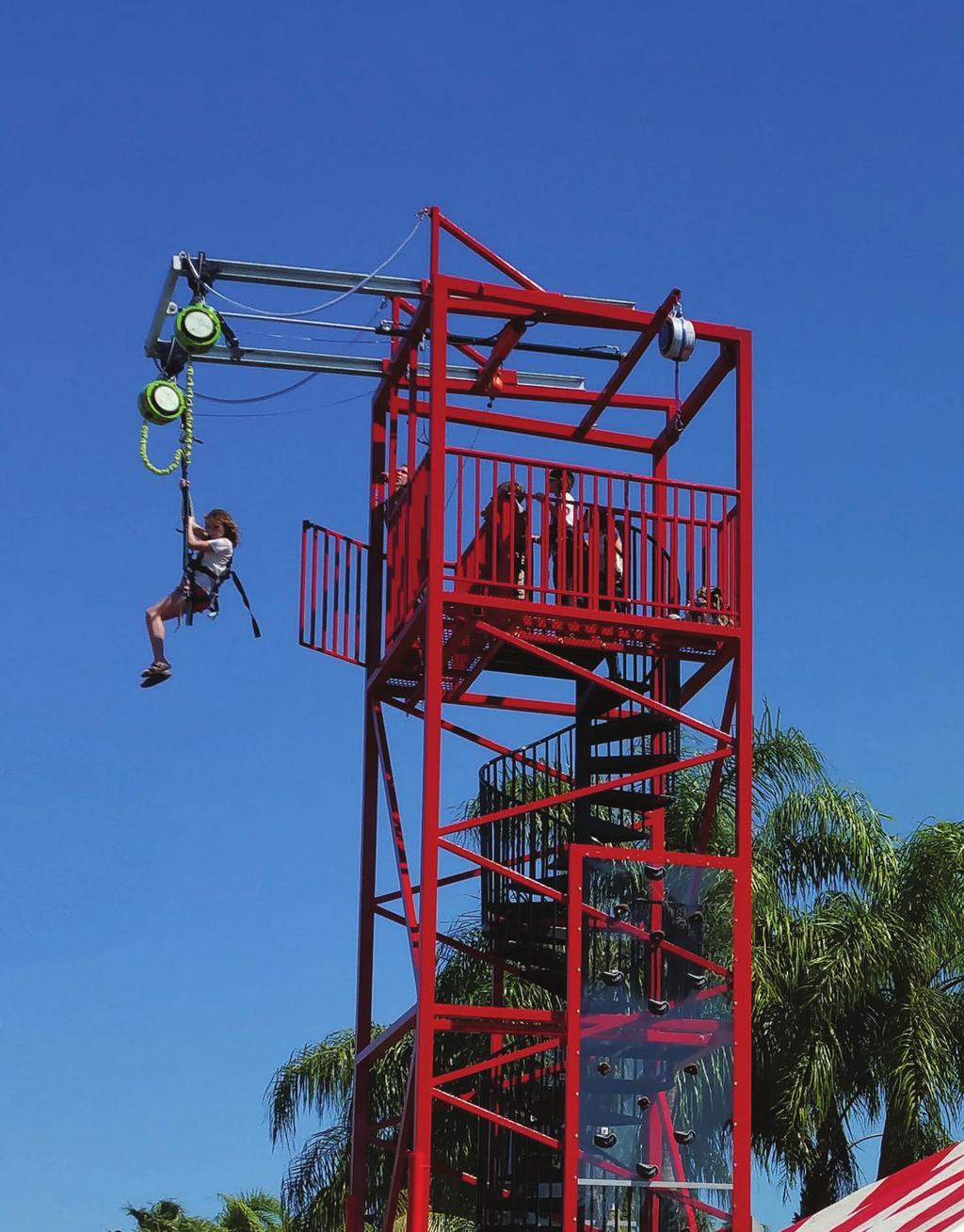 MOBILE FREE FALL Free Fall Combos with Rock Climbing, ZipLiner, Slide and Bungy 40ft.