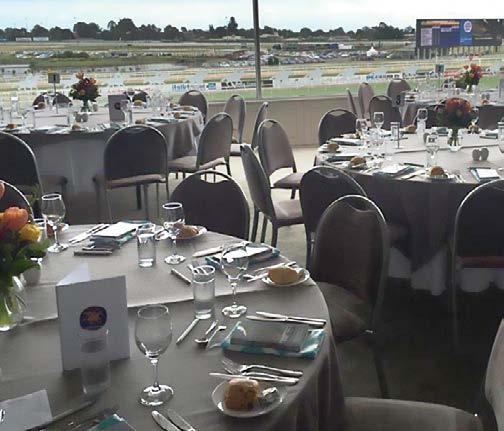 Professionally styled, exclusive marquee Private outdoor area Canapés served upon arrival Gourmet dining experience Premium wines, beer and soft drinks Race book for each guest Colour TV monitors