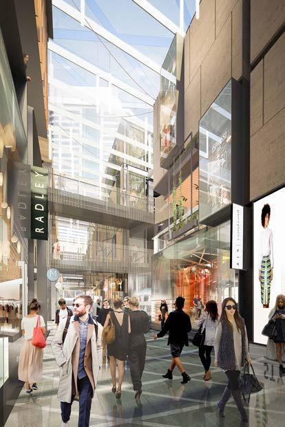 Careful planning and curation will capture the energy and diversity of a high street. Interconnected, weather-protected laneways encourage exploration and discovery.