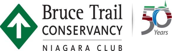 Niagara Bruce Trail Club Summer 2016 Hike Schedule Check out our WEEKLY HIKES note SUMMER time changes Tuesdays: 9 am meet in Short Hills Prov.