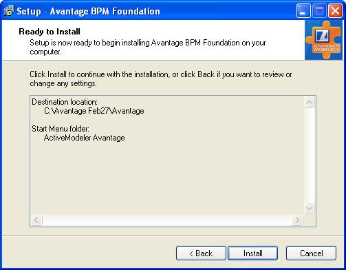 Install the Avantage BPM Foundation 8.
