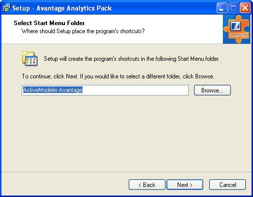 Install the Avantage Analytics Pack 8.