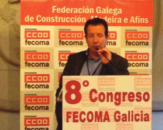 N.º 31 - Novembro 2012 (2.ª quincena) GaLicia SiNdicaL Isabel Castaño foi reelixida á fronte de FECOHT-CCOO de Galicia Intervención de Xesús Varela no 8.º Congreso de FECOMA-CCOO O 5.