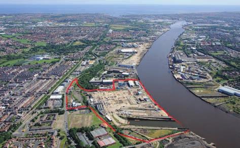 Swans The former Swan Hunter shipyard located on the North Bank of the Tyne in Wallsend is currently being transformed to deliver an advanced, high-tech, riverside manufacturing hub for offshore and