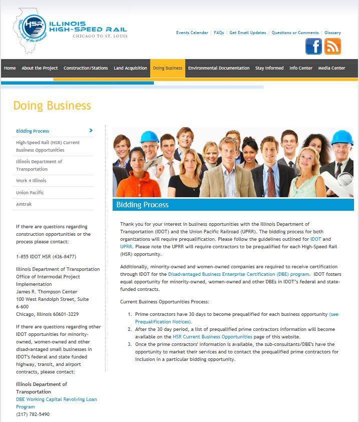 Business Opportunities» Visit www.idothsr.