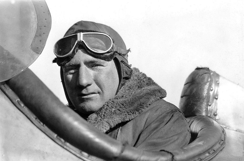Top: Airmail pilot Lawrence H. Garrison, circa 1922. Garrison joined the U.S. Air Mail Service on July 31, 1920; he resigned in June 1925.