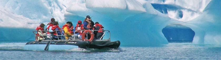 Spend days cruising among massive icebergs, hiking into wildlife-rich forests; standing atop a glacier; kayaking, paddle boarding and riding a skiff along a dramatic fjord; learning about the Tlingit