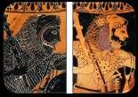 funerary rituals -Human form (mythology) Exekias, Suicide of Ajax, Amphore, 54 cm high, c.