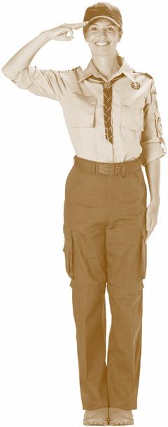 Female Boy Scout leaders wear the official shirt or official long- or short sleeve uniform blouse. Pants/Shorts. Units have no option to change.
