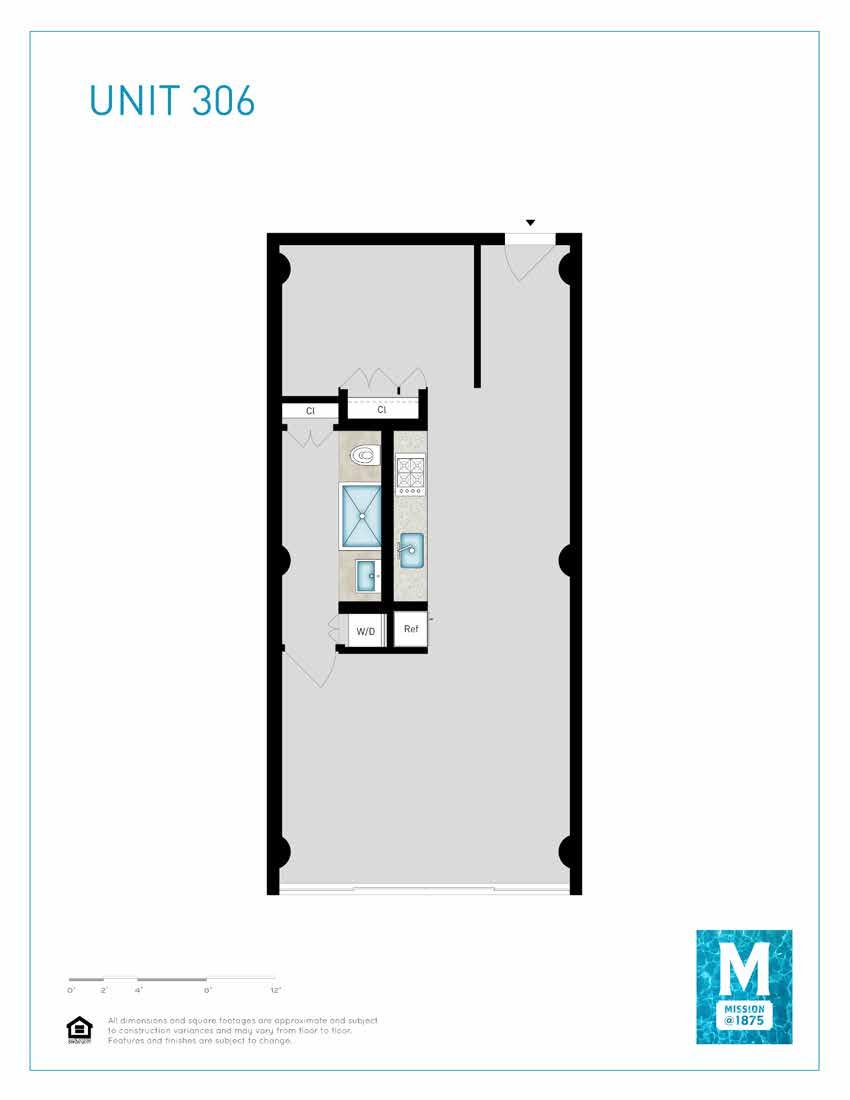 1 Bedroom Studio At M@1875 we believe you deserve choices: from floor plans with movable glass walls; to finishes in your gourmet kitchens