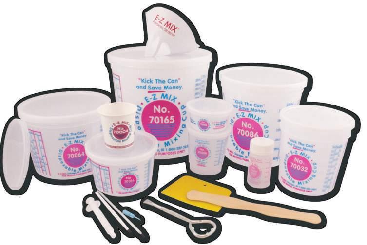 E-Z MIX Assortment Box Kick the Can and Save Money! E-Z MIX disposable cups cut paint mixing container costs by 50%!