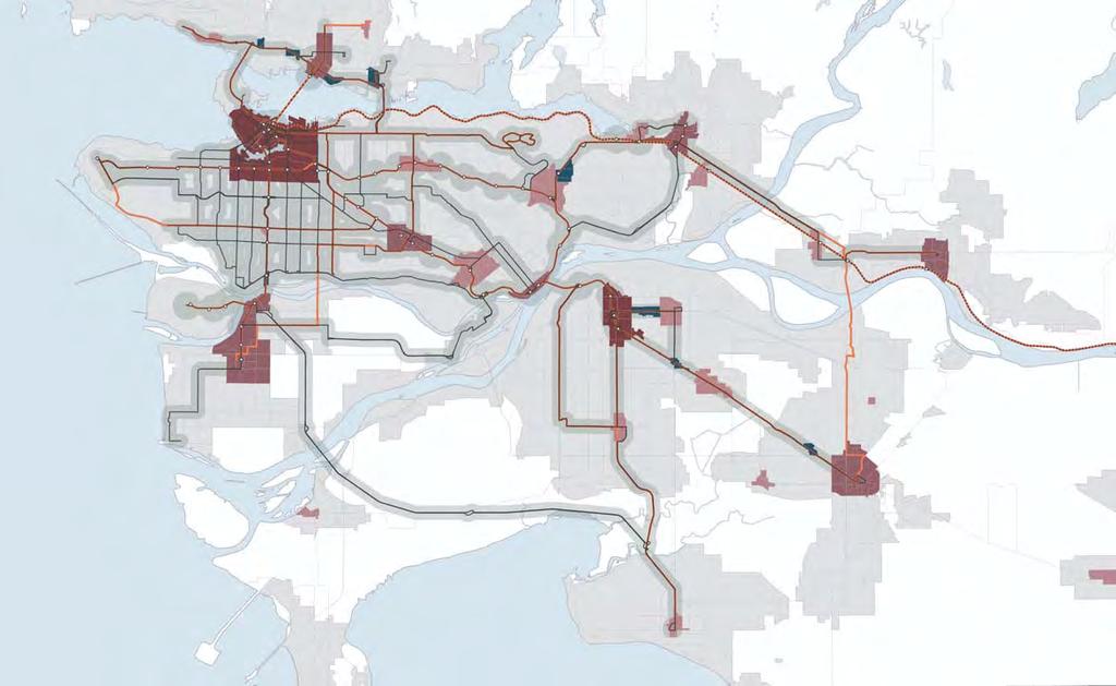 5.5 Attachment 4 Shaping Growth and Investing in Transit for a Livable Region Metro Vancouver s Focal Points for Growth and the Current and Future Transit System Regional Planning Committee Map of