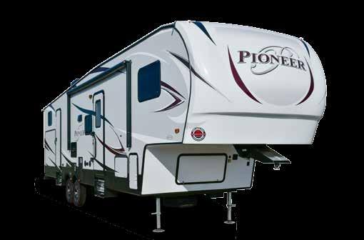 Fifth Wheel Standards and Options Exterior Standards XL folding assist handle at entry door Aluminum triple entry steps Aluminum wheels Electric auto leveling Radial tires Full walk on roof Radius
