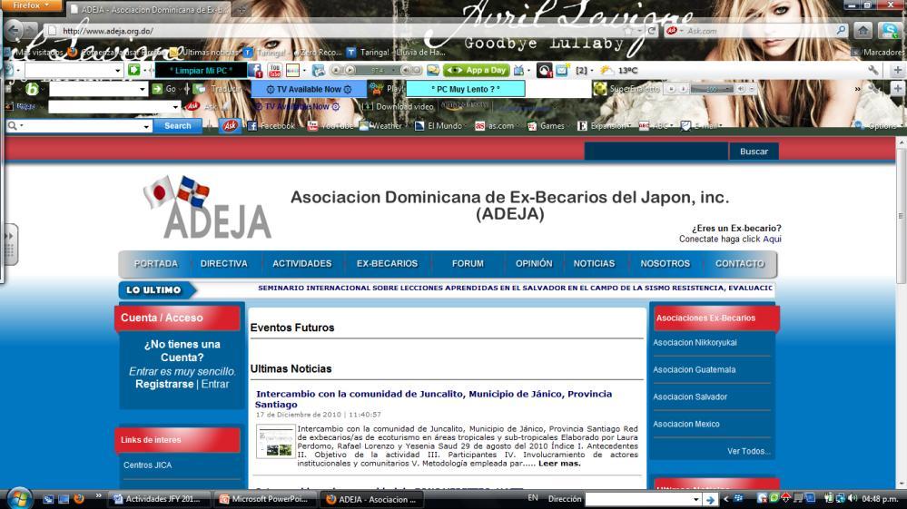 7. Update and relaunch Web page of the Association: Activities, news, Forum, opinions, links,