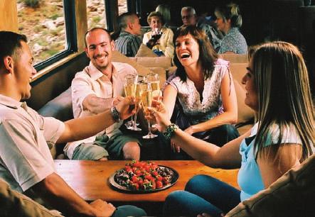 Coach service features Pullman-style seats, the historical seating arrangement that has characterized train travel from its inception. Convenient snack bars offer an assortment of refreshments.