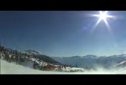 taking off on snowy mountain with mountains in background 01:25:13:01 N 01:25:24:08 N 00:00:11:07 N Clip #: 160