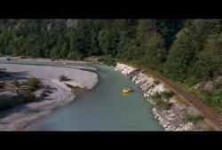01:08:35:16 N 01:08:46:08 N 00:00:10:22 N Clip #: 049 BC-HD-001 British Columbia: Squamish: Howe Sound: Aerial of kite boarder on water