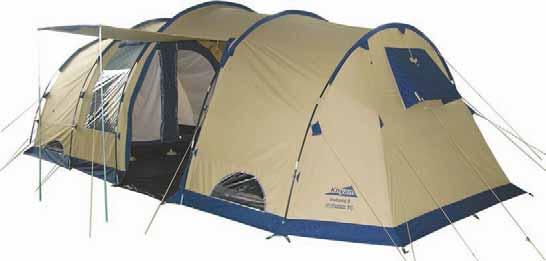 Page 34 Pole & Sleeve Tents Khyam Tents & Equipment, 2008 Pole & Sleeve Range New for 2008 - low level bedroom windows.