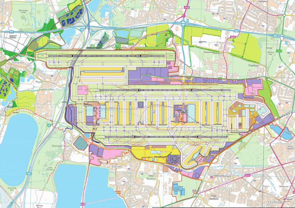 West Drayton Sipson Harlington Proposed new runway Colnbrook Cranford Poyle Existing Northern runway Existing