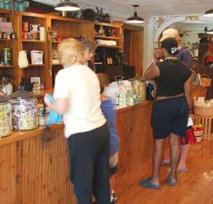 Learn more about area history when you visit the restored General Store and Blacksmith Shop. Picnic area with grills and flush toilets is available.