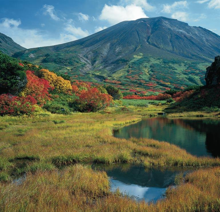 Fall Clear mountain streams, Colorful meadows and forests Mt.