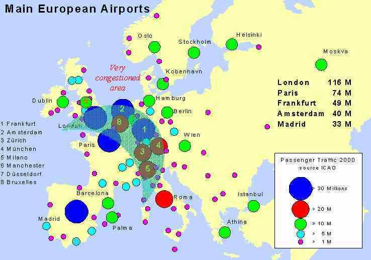 Why intermodality in Europe - airport ATFM delay compared to total delay increased to 46% in 2003-66% of airport derived ATFM