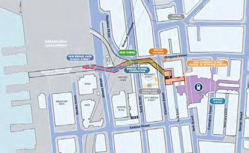 The main pedestrian connections will be to the main interchange at Wynyard as well as from interchanges at Martin Place, Circular Quay and Town Hall.