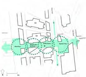 This assessment considered future predicted flows through Transport Square and considered that planning and design of Transport Square must enable movements across Transport Square during peak