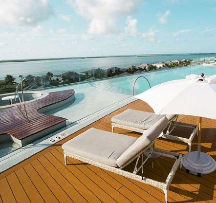 HILTON AT RESORTS WORLD BIMINI With a chic, contemporary design and a stunning rooftop pool, this luxurious hotel is a perfect destination for anyone wanting to make the most of those