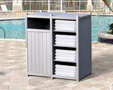With single, double, or triple shelving, towel stations provide the convenience of distribution and return of