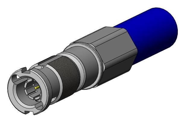 for: Vertical cable-to-board applications Through-hole, edge mount
