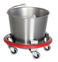 5 quart basin 445-0400-0001 14 H x 13 1/2 diameter with a removable 12 quart basin Stainless Steel Stacking Foot Stool 445-0900-0000 3 16 gauge #304 stainless steel,