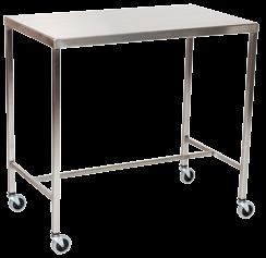 Operating Room Products 7 Stainless Steel Instrument/Back Table with H-Brace 3 Heavy Duty 16 ga.