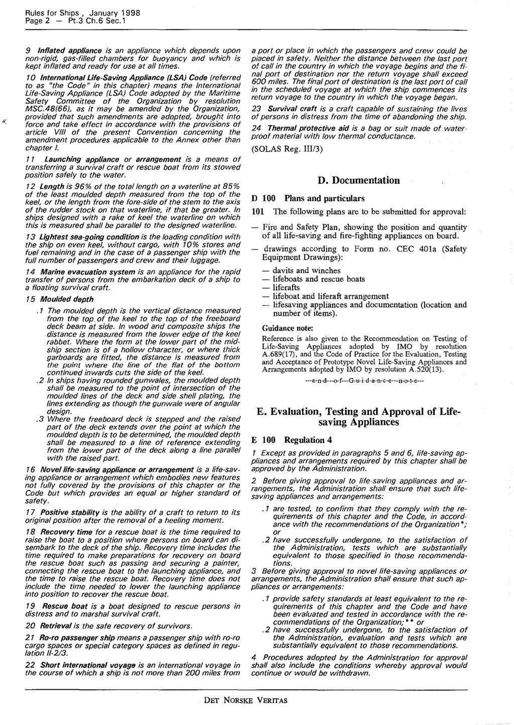 Rules tor Ships, January 1998 Page 2 - Pt.3 Ch.6 Sec.