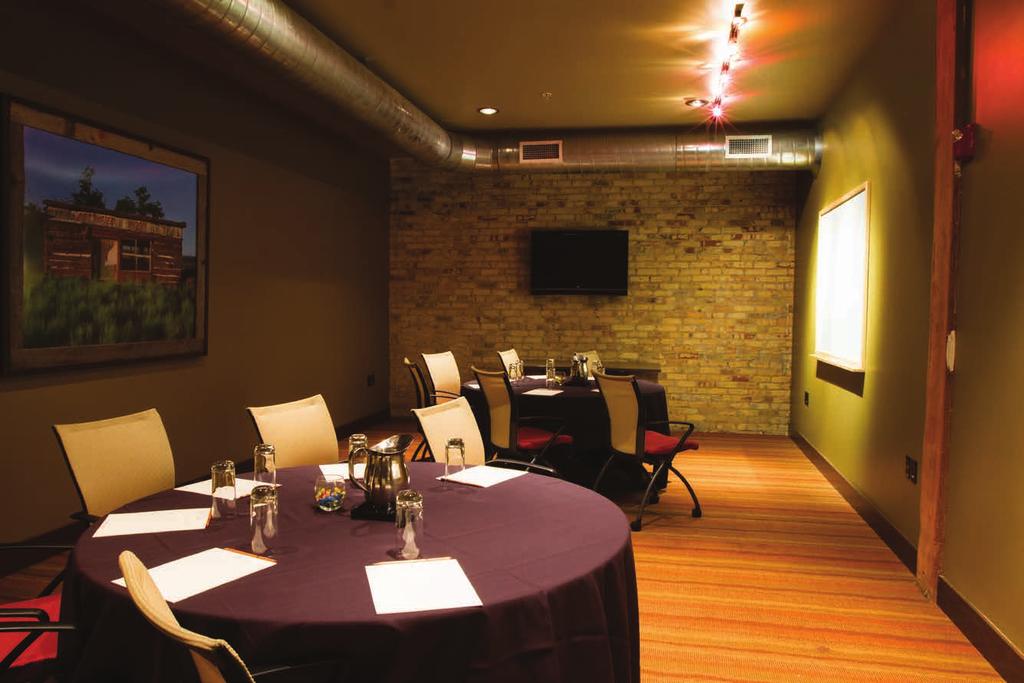 Meeting space comes in an executive boardroom and tandem creative room, and the property's location,