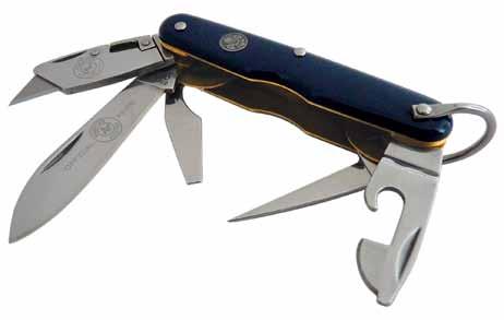 The main knife blade is less than three inches long and does not lock (to comply with UK law).