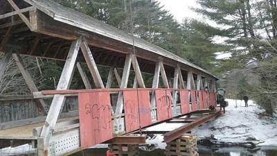 Bridging Belmont This covered bridge was bought for $1 in 2013 from Dover, and broken into three sections.