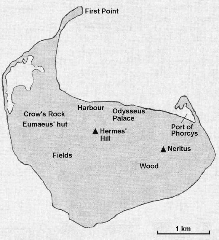 and morphological features (e.g., one can find the ancient "Harbour of Phorcys", the "Crow Rock", a Neolithic dolmen, and so on). Figure 1.
