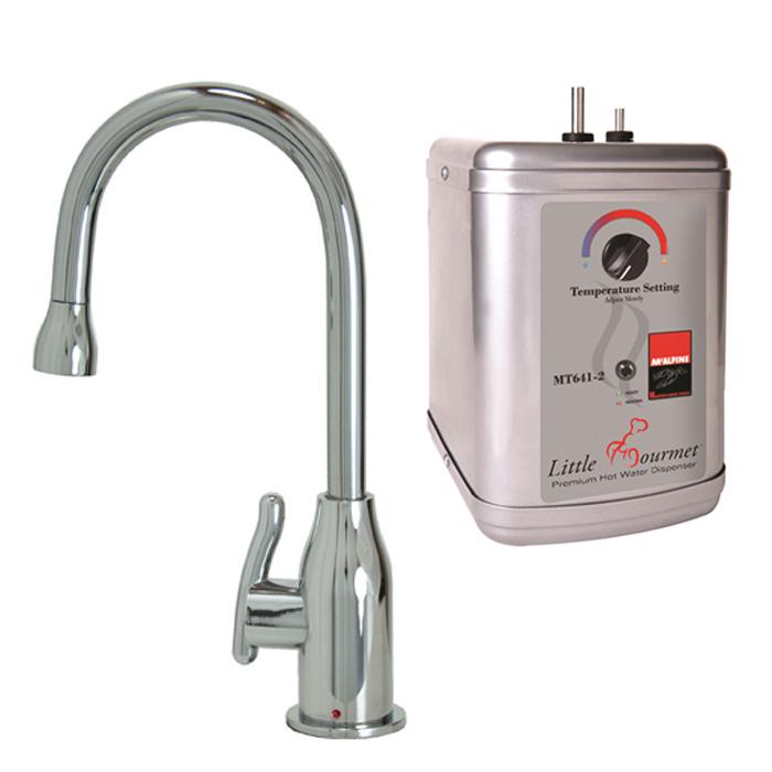 See the Little Gourmet Premium Hot Water Dispenser on Page 205 Hot Water Faucet with Contemporary Round Body & Handle (90 Spout) & Little Gourmet Premium Hot Water Tank MT1830DIY-NL 1-3/16 minimum to