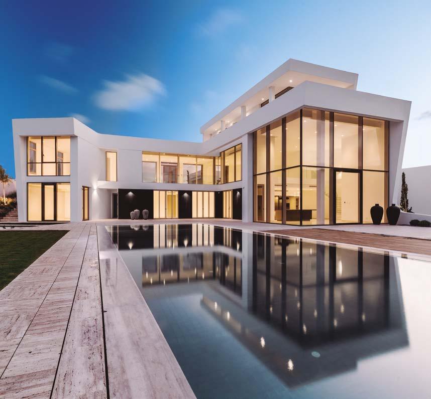INDIVIDUAL HOME in Los Flamingos II urb. / plot 8 Dubai 1320 work A modern-style house with luxury finish inside and out; large-format marble (1.20 x 1.