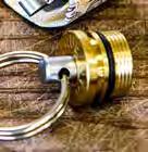 ring internal cash clip holds one note of any currency waterproof detailed brass