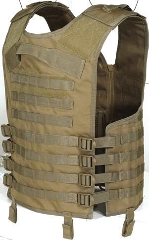 fficiently designed so the wearer can configure the placement of pouches and accessories on both the front and rear of the vest. Fully adjustable so one size will fit most.