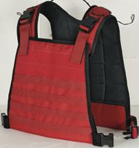Upper chest area and shoulders are padded and covered with non-skid material for butt stock stability.