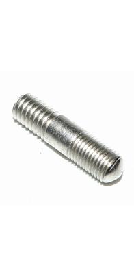 Heat treated steel studs are stronger and less susceptible to galling and stretching than stainless studs especially when used with stainless nuts.