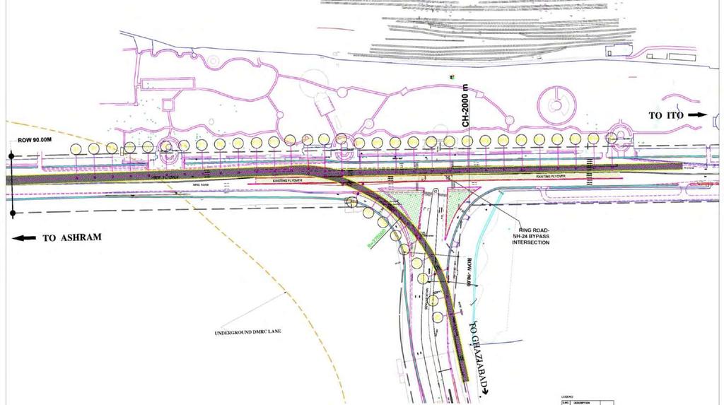 EXISTING FLYOVER ROW-90 m ROW-90 m Ring Road -